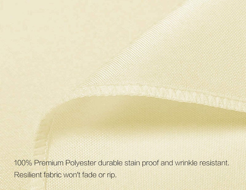 Surmente 20-Inch Polyester Cloth Napkins Linen Dinner Napkins - Set of 12 for Weddings, Banquets, or Restaurants (1-Dozen) (Ivory) - Image 3